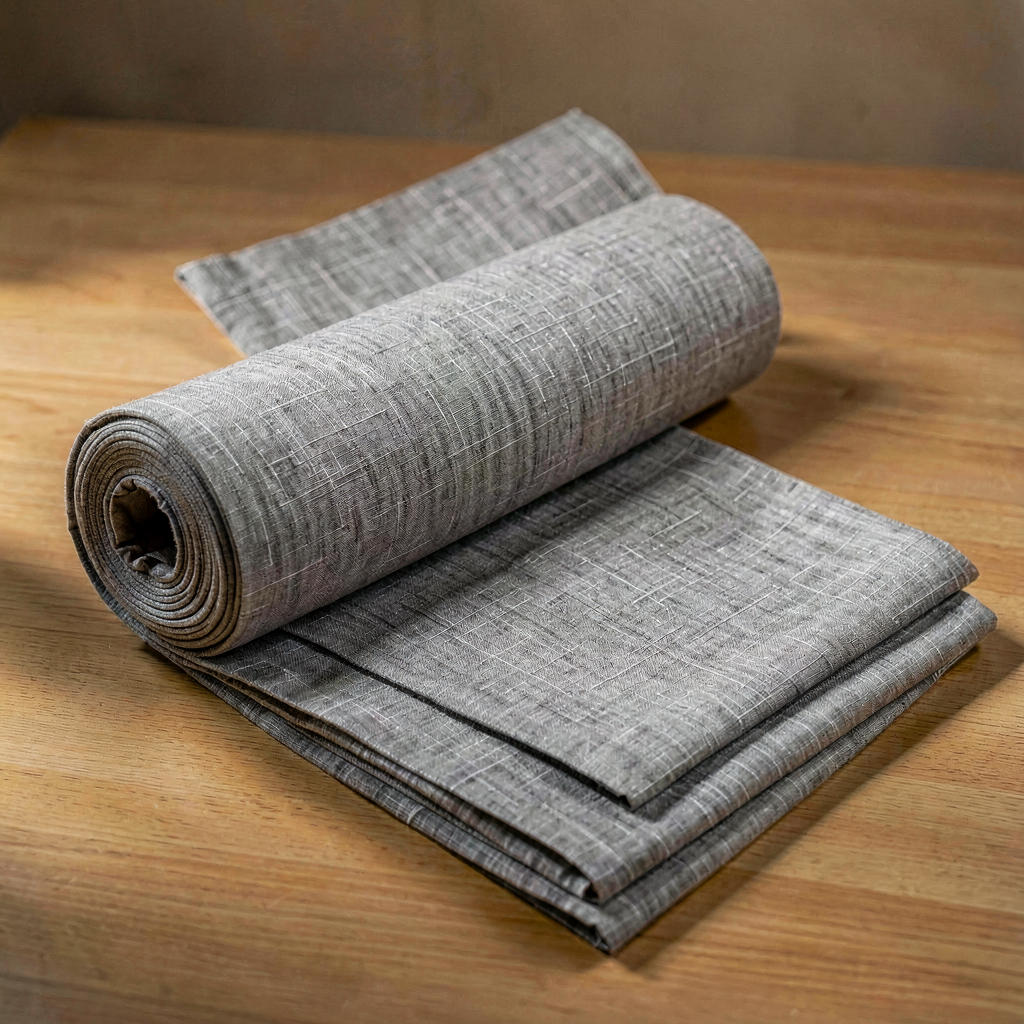 Linen Blend Fabric - Dove Grey