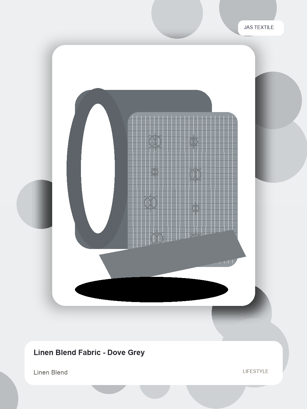 Linen Blend Fabric - Dove Grey thumbnail 3