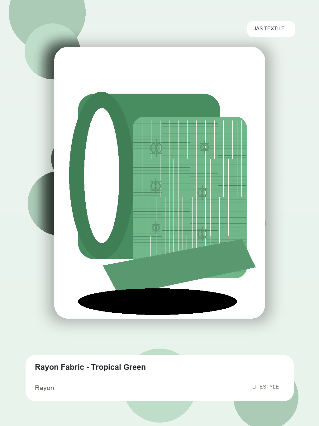 Rayon Fabric - Tropical Green thumbnail 3