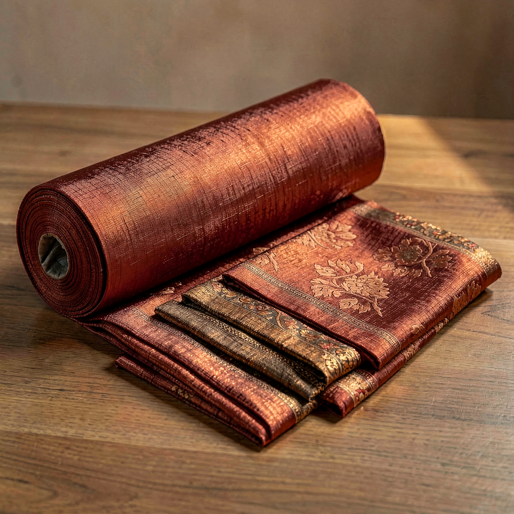 Silk Blend Fabric - Copper