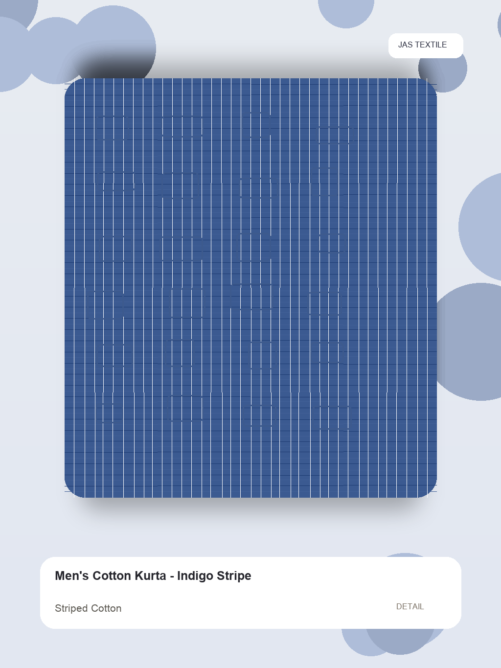 Men's Cotton Kurta - Indigo Stripe thumbnail 2