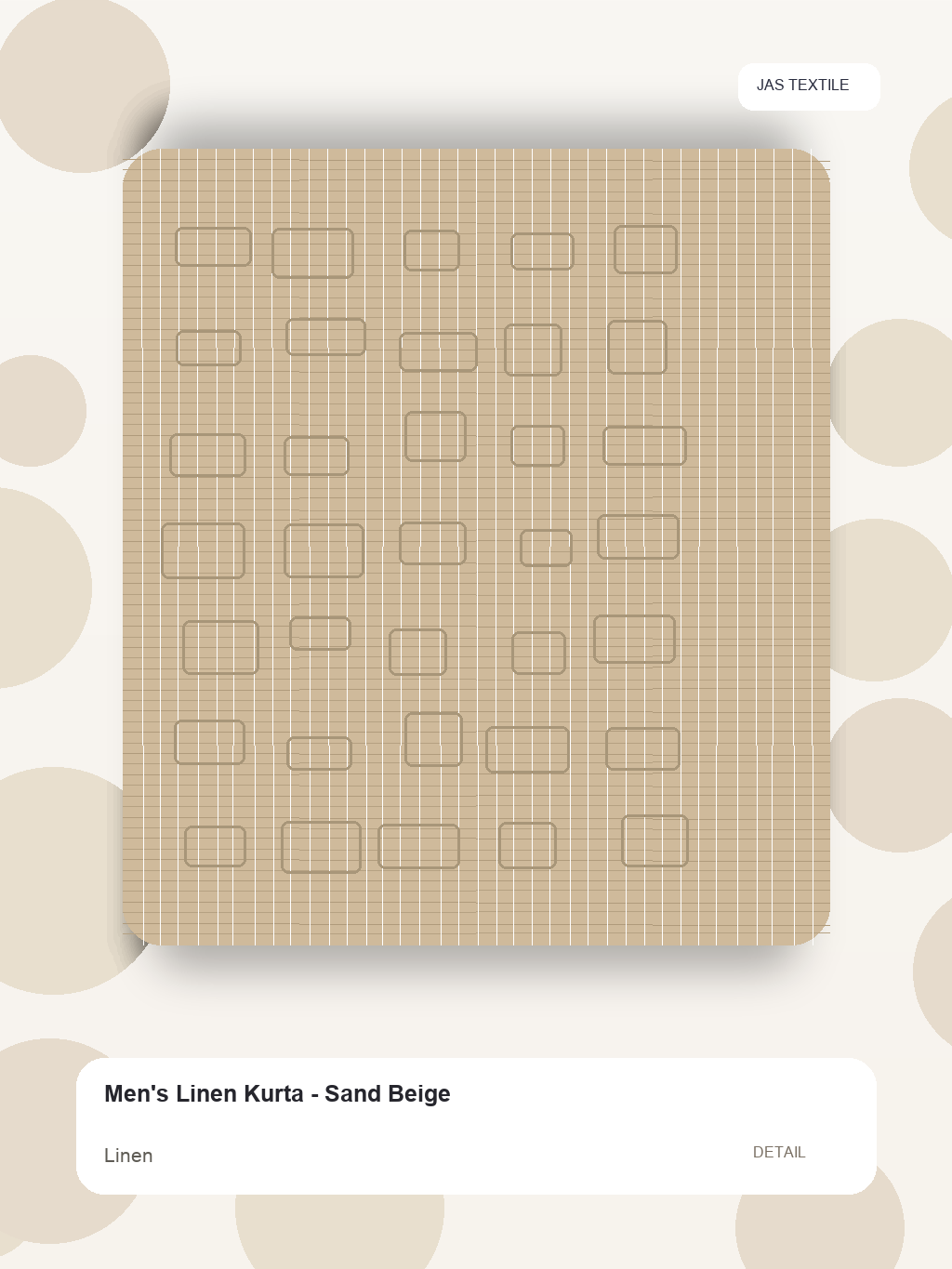 Men's Linen Kurta - Sand Beige thumbnail 2