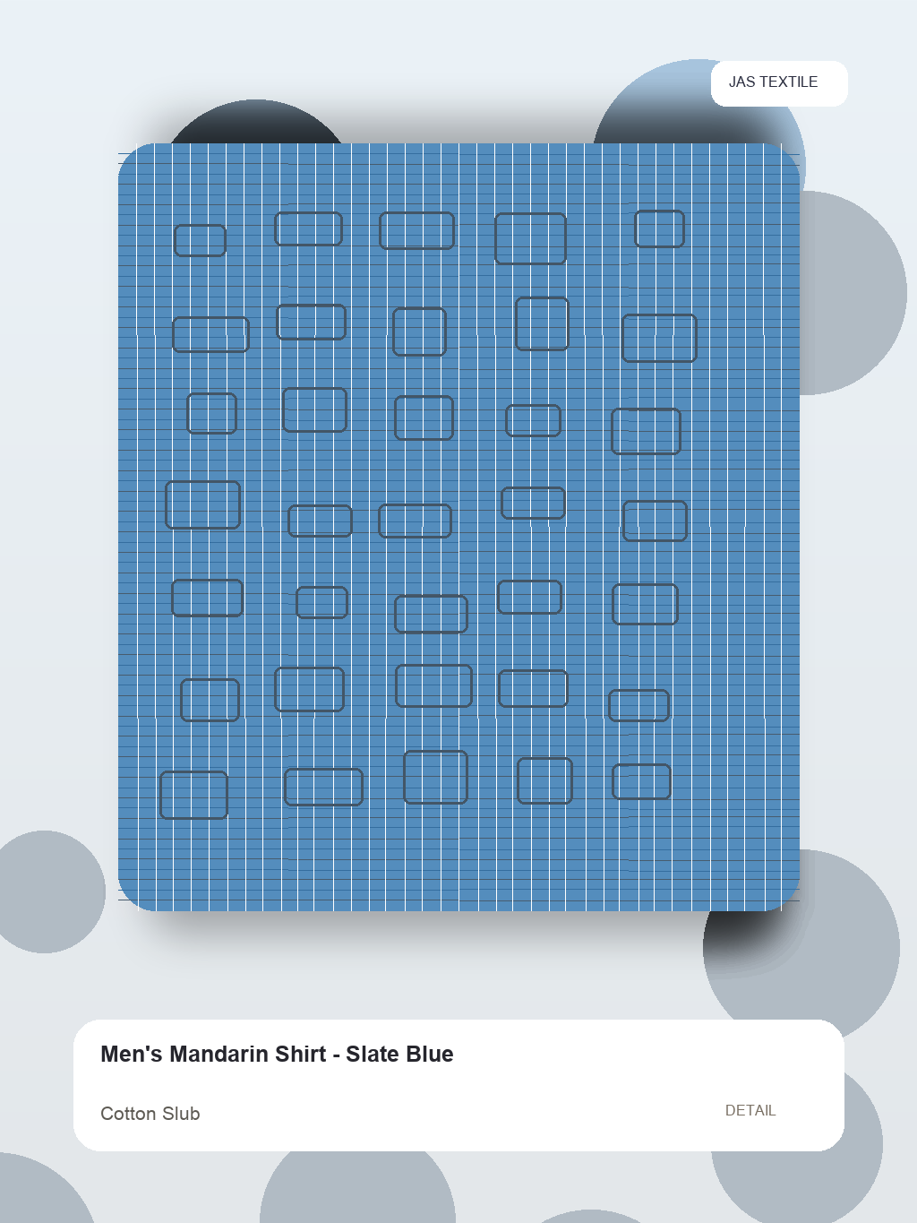 Men's Mandarin Shirt - Slate Blue thumbnail 2