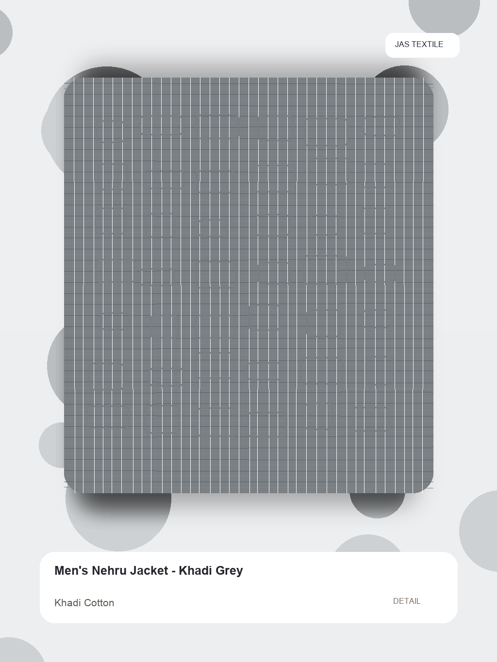 Men's Nehru Jacket - Khadi Grey thumbnail 2