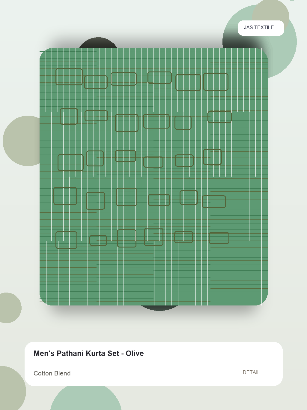 Men's Pathani Kurta Set - Olive thumbnail 2