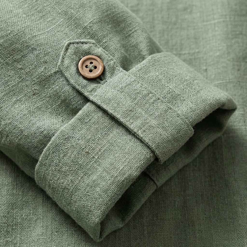 Men's Linen Shirt — Sage Green thumbnail 2