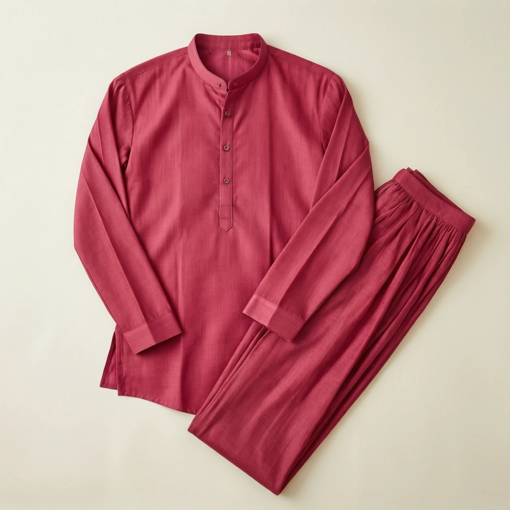 Cotton Straight Kurta Set Rose