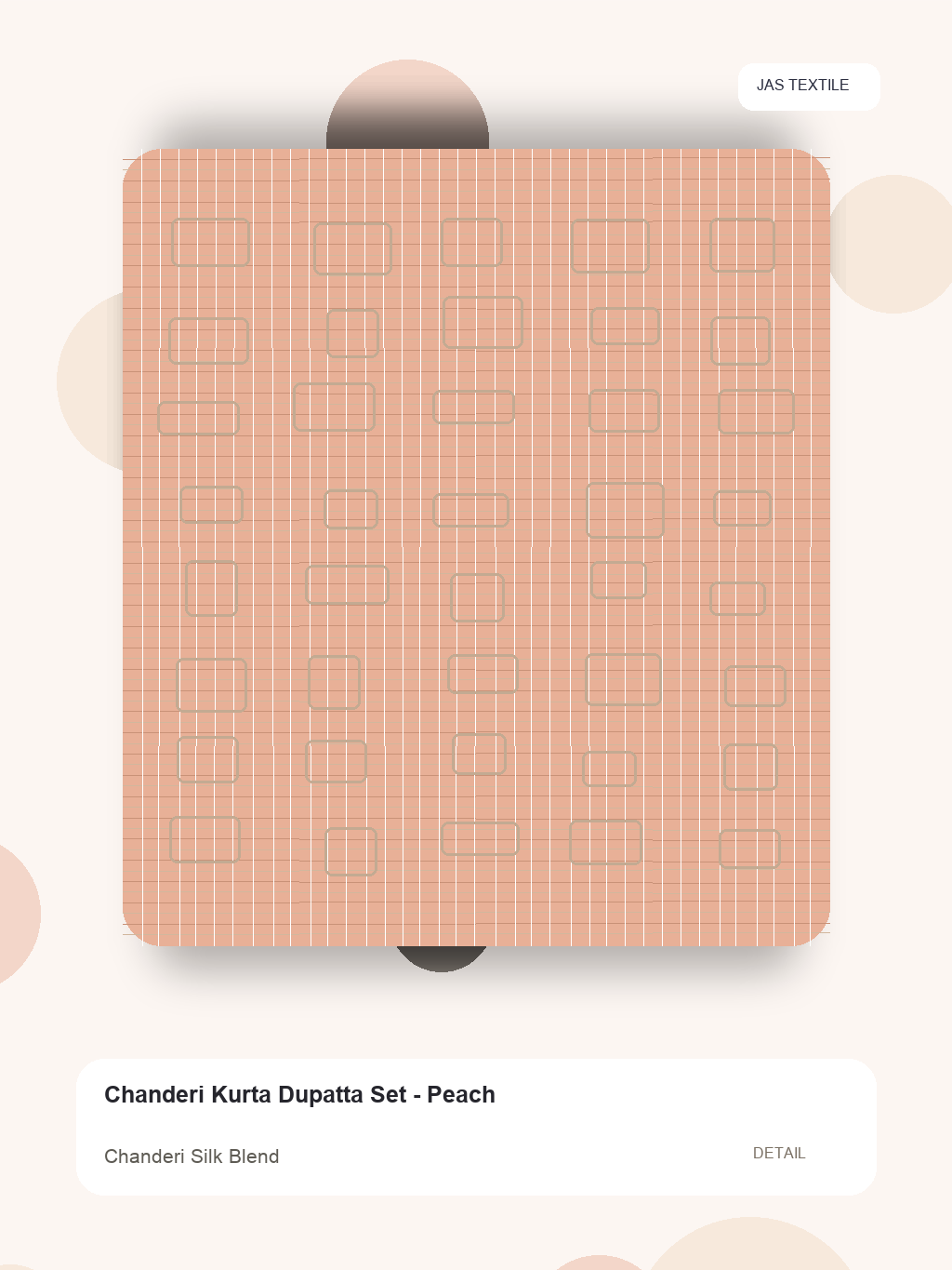 Chanderi Kurta Dupatta Set - Peach thumbnail 2