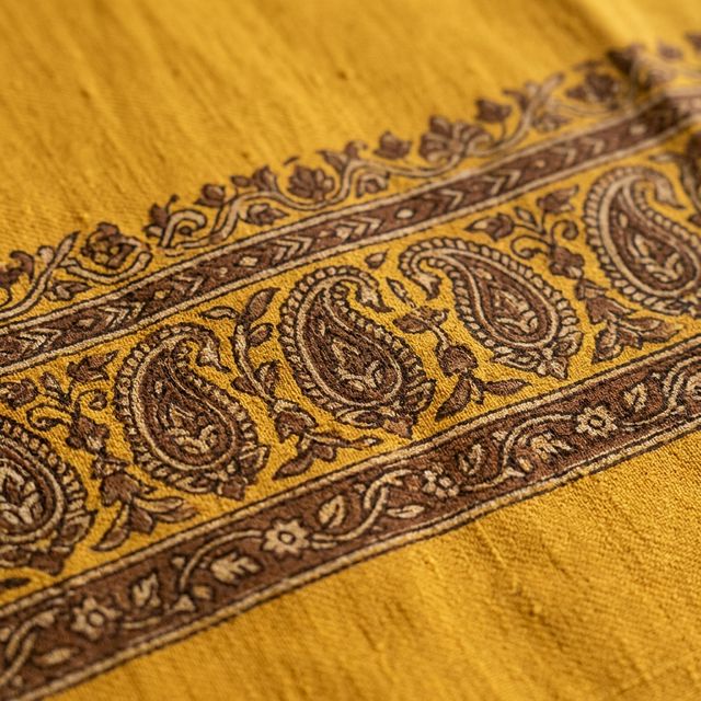 Printed Patiala Suit — Mustard & Brown thumbnail 2