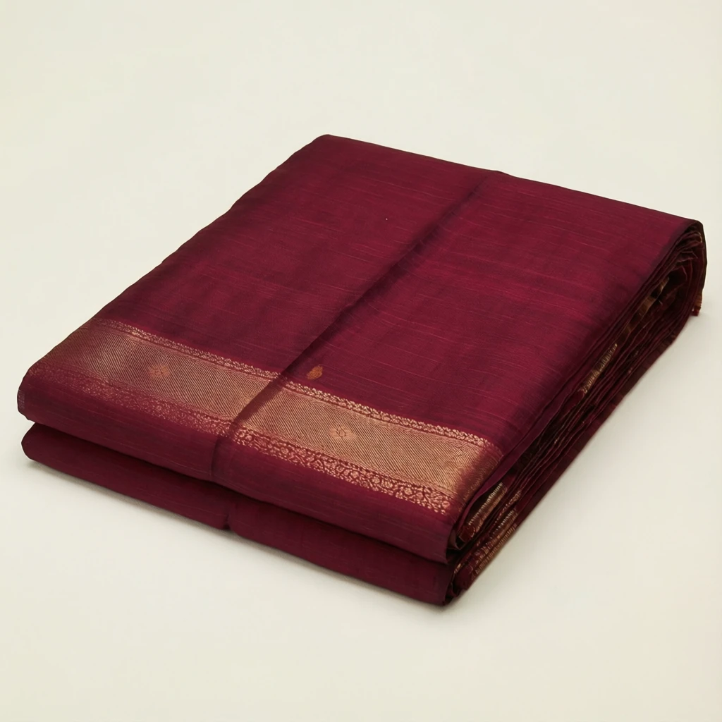 Cotton Tant Saree Maroon