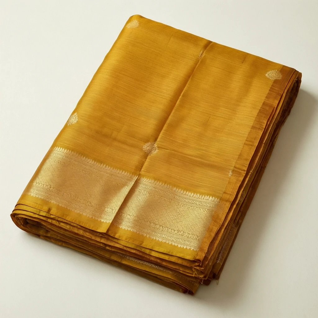 Cotton Tant Saree Mustard