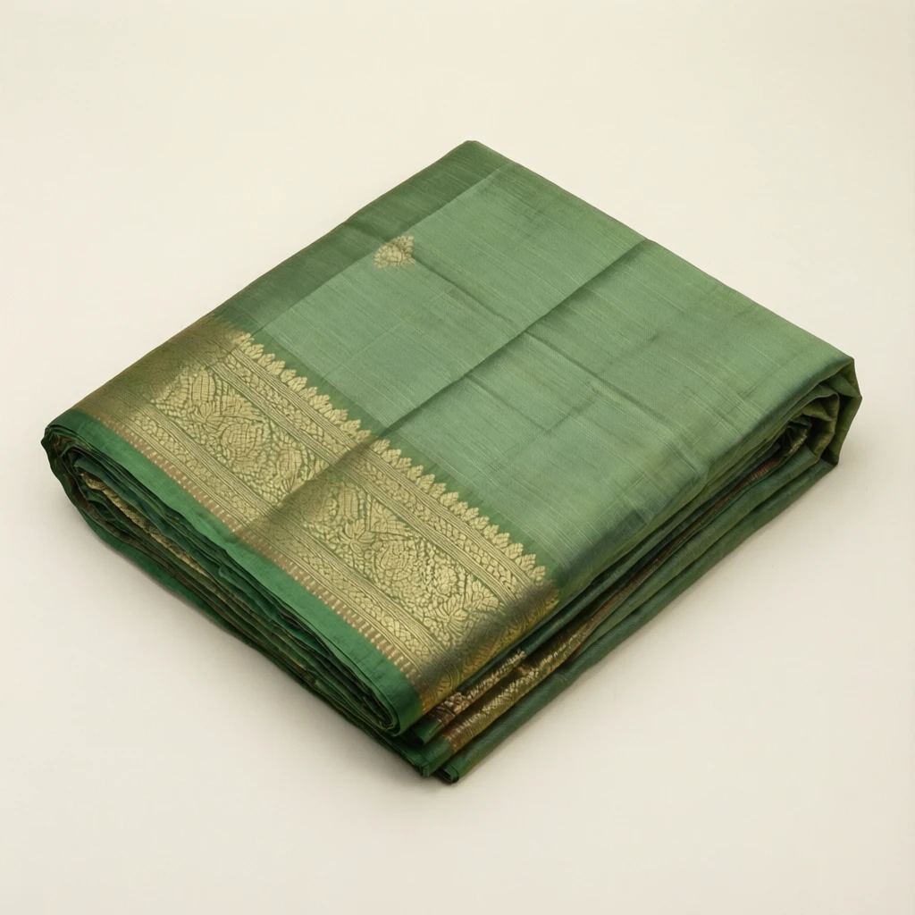 Cotton Tant Saree Sage