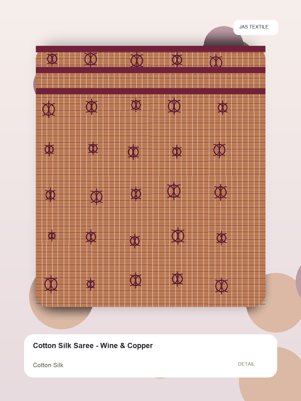 Cotton Silk Saree - Wine & Copper thumbnail 2