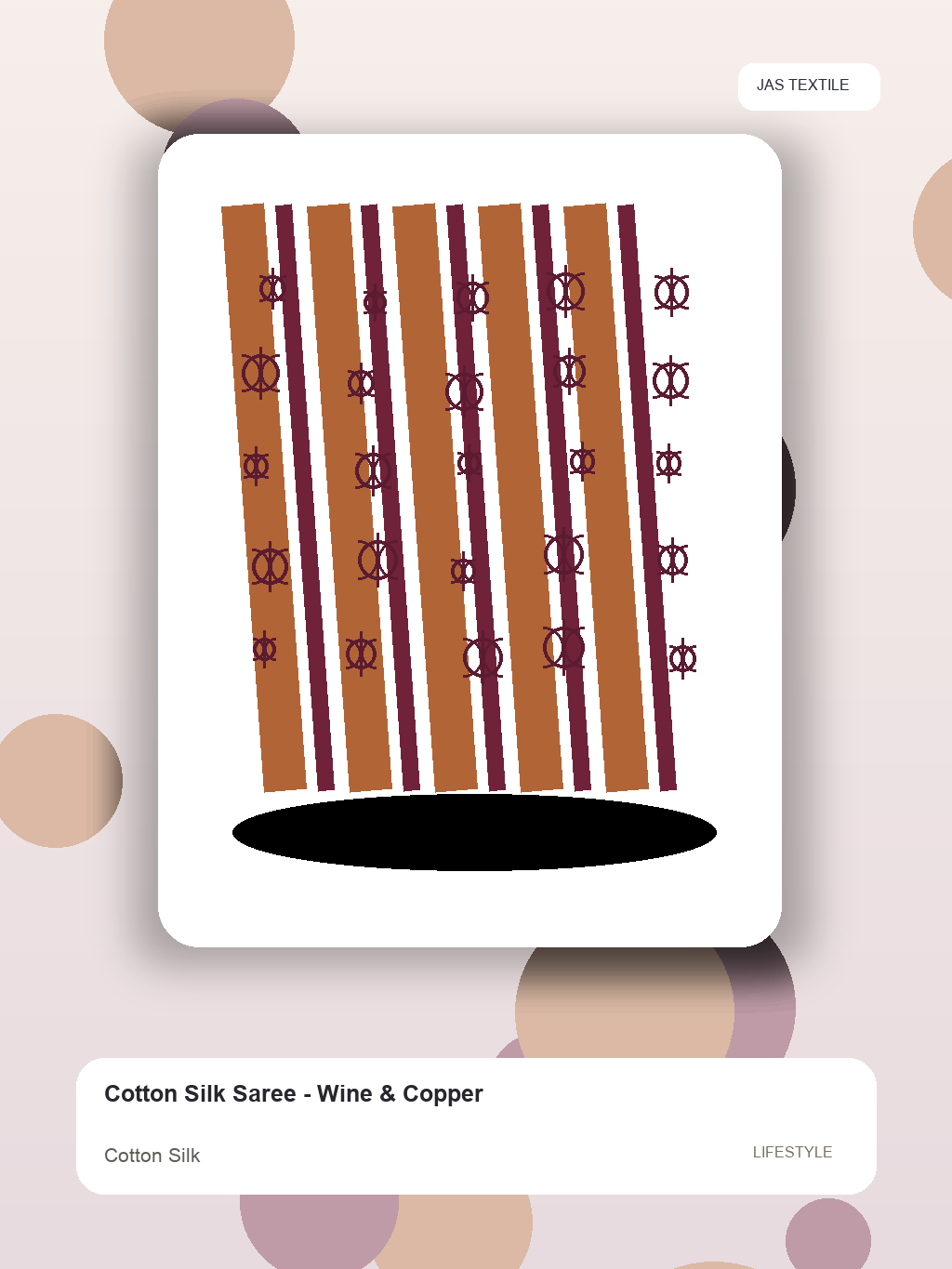 Cotton Silk Saree - Wine & Copper thumbnail 3