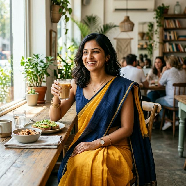 Linen Saree — Mango Yellow thumbnail 3