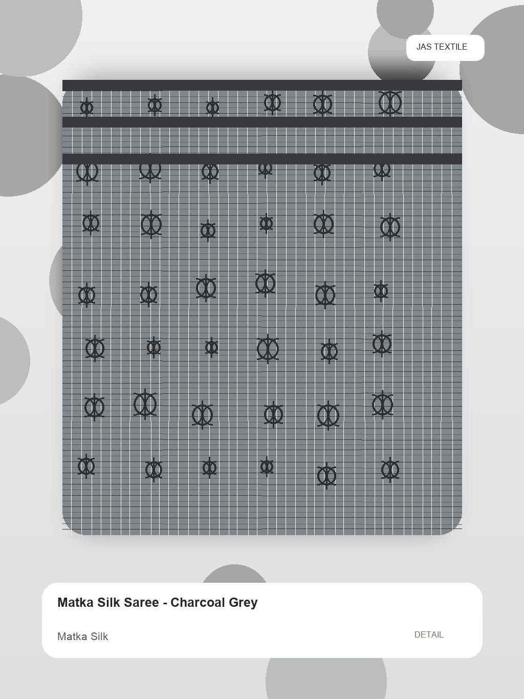 Matka Silk Saree - Charcoal Grey thumbnail 2