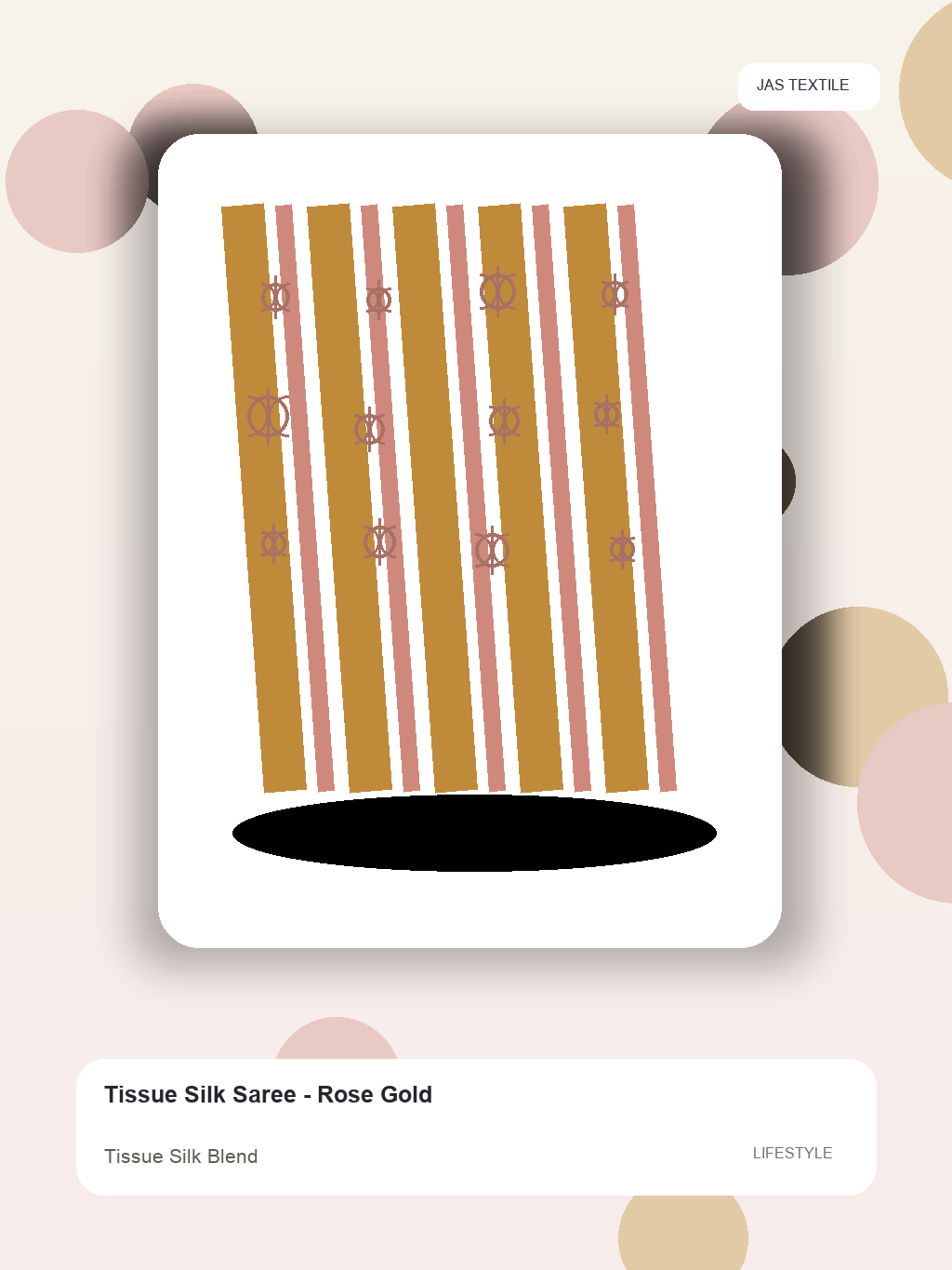 Tissue Silk Saree - Rose Gold thumbnail 3