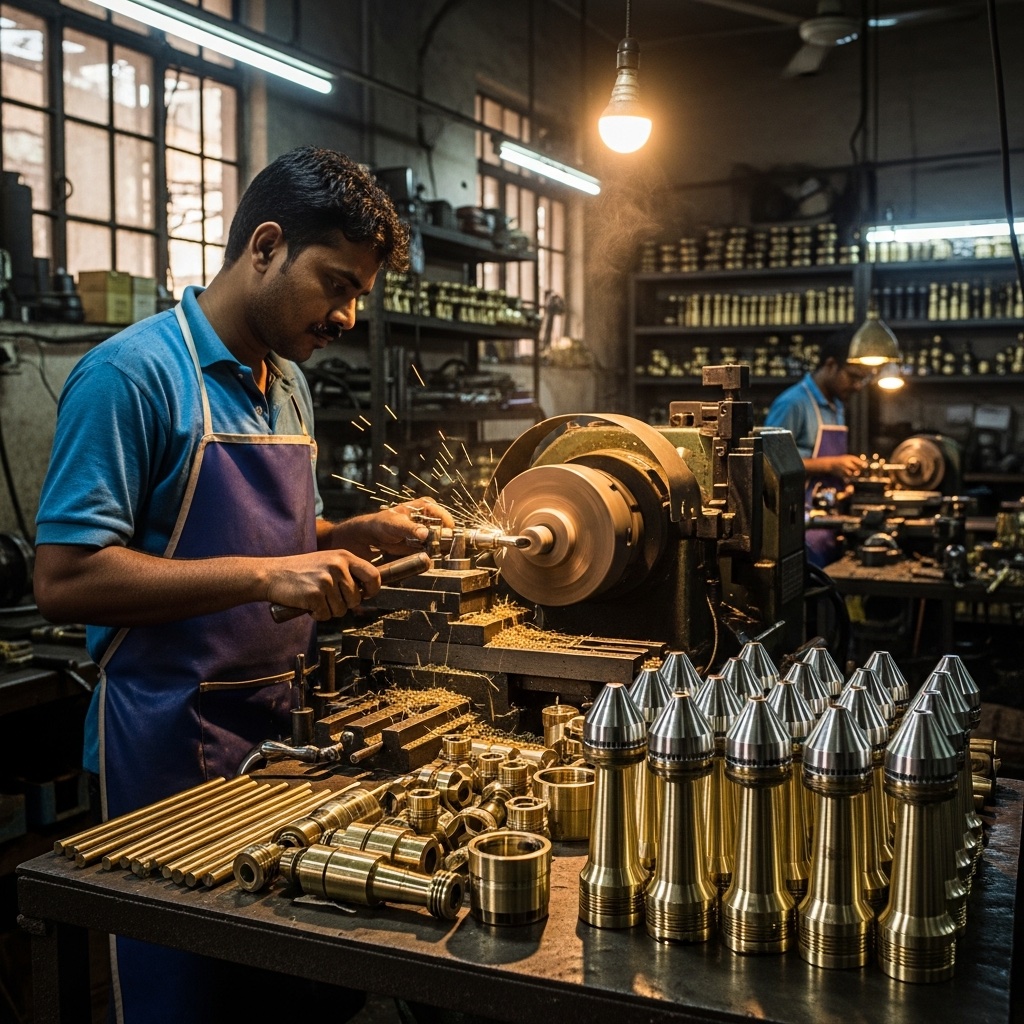 Brass Hose Nozzle (Adjustable) - View 2