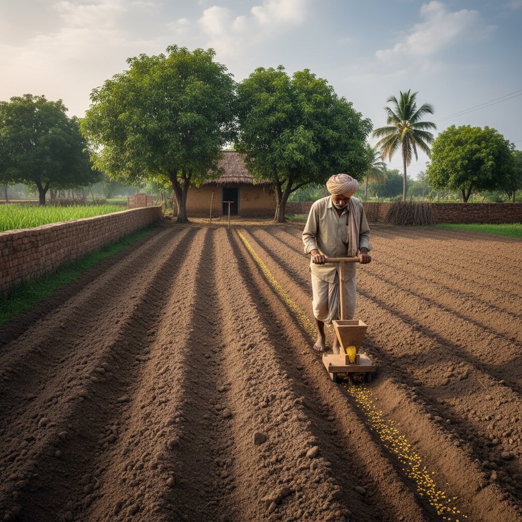Hand Push Dibbler Planter view 3