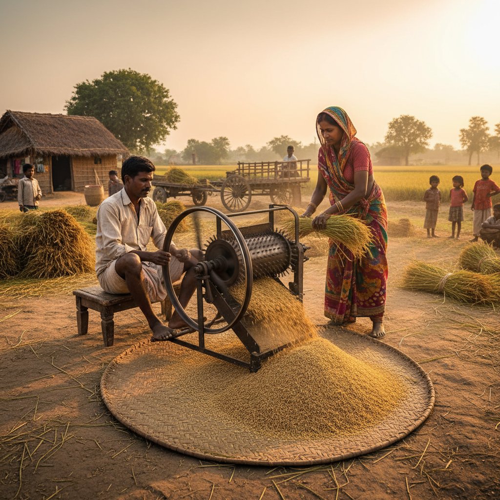 Pedal Paddy Thresher view 3