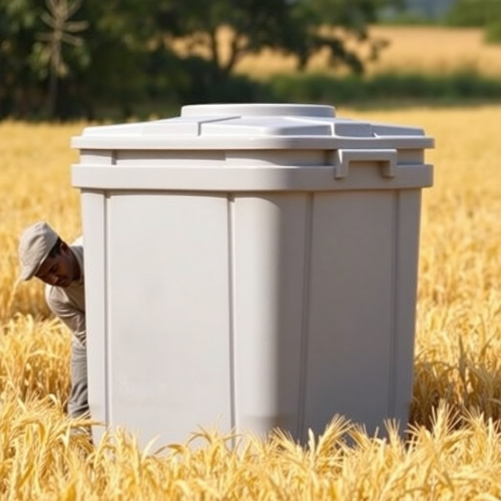 Grain Storage Bin (200kg, HDPE) view 3