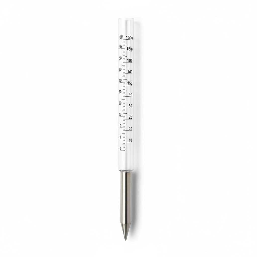 Rain Gauge - Clear Tube with Ground Stake