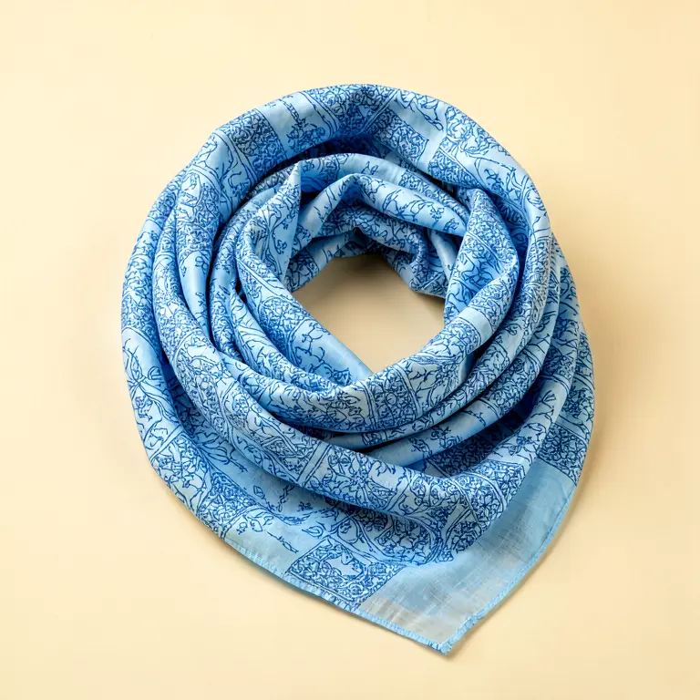Printed Scarf Blue