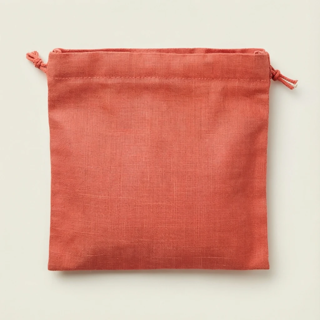 Jute Potli Bag Coral