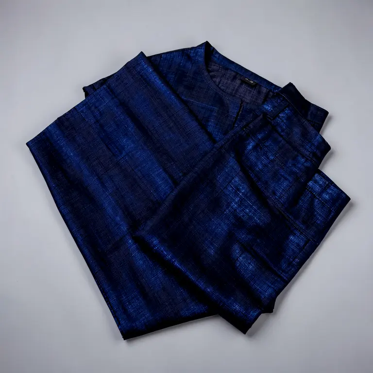 Handloom Co-ord Set Blue