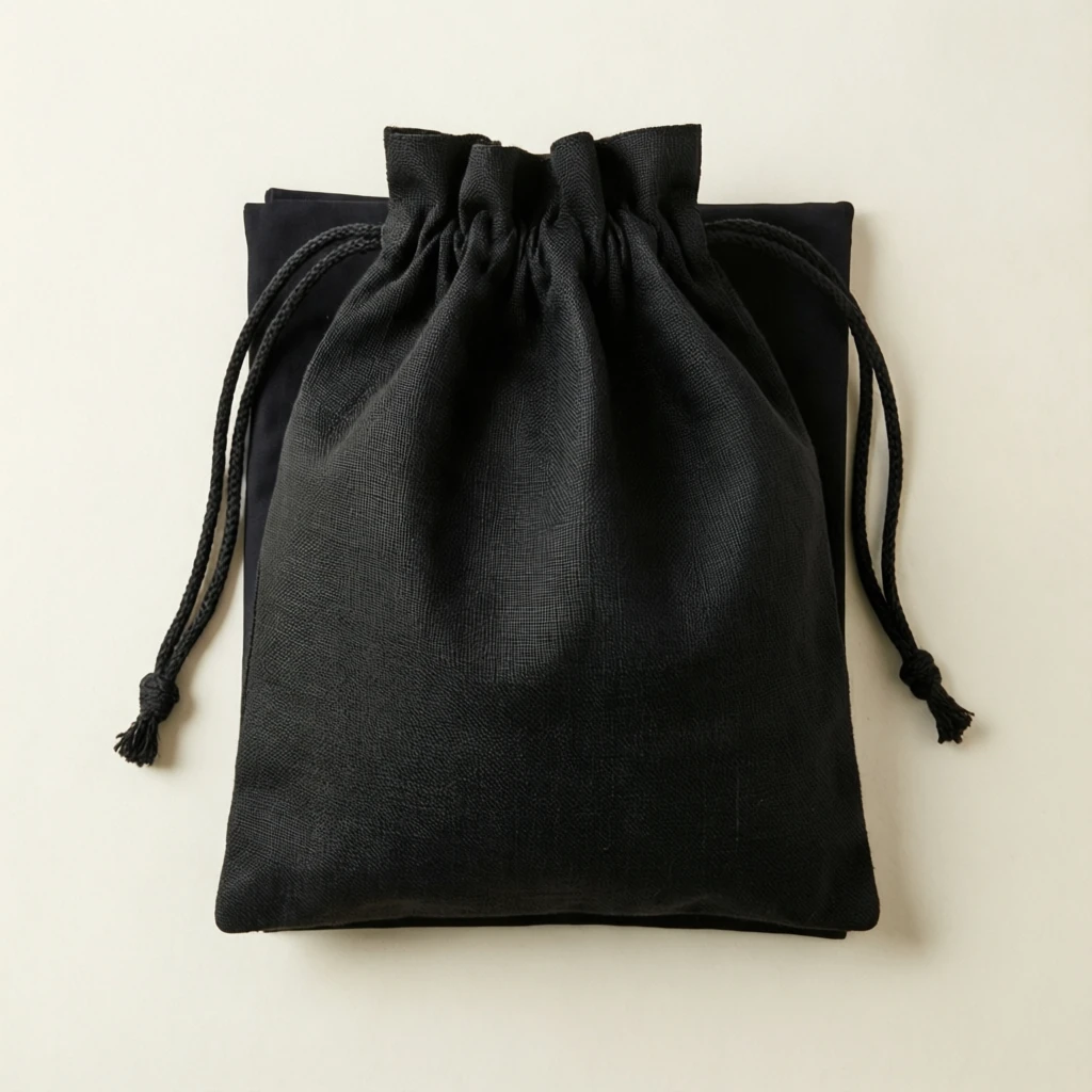 Jute Potli Bag Black