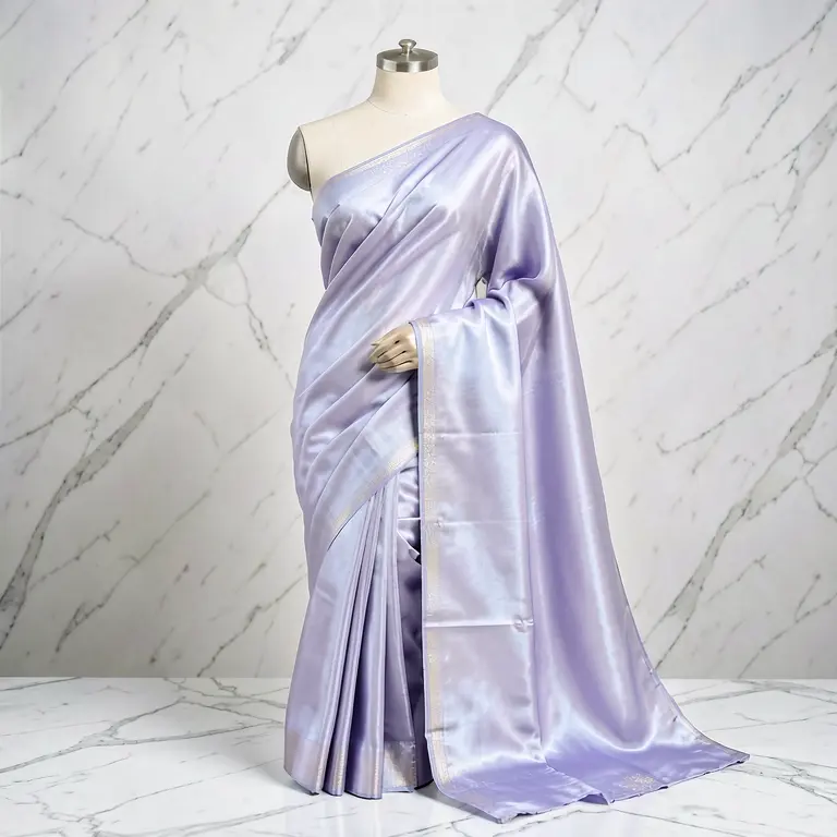 Ethnic Silk Blend Saree Blue