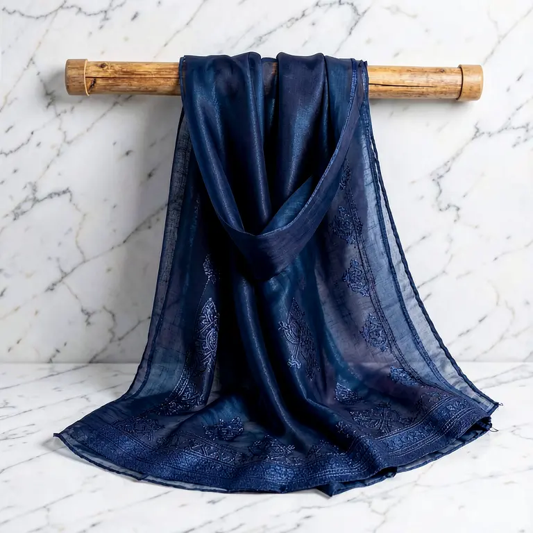 Ethnic Jamdani Dupatta Blue