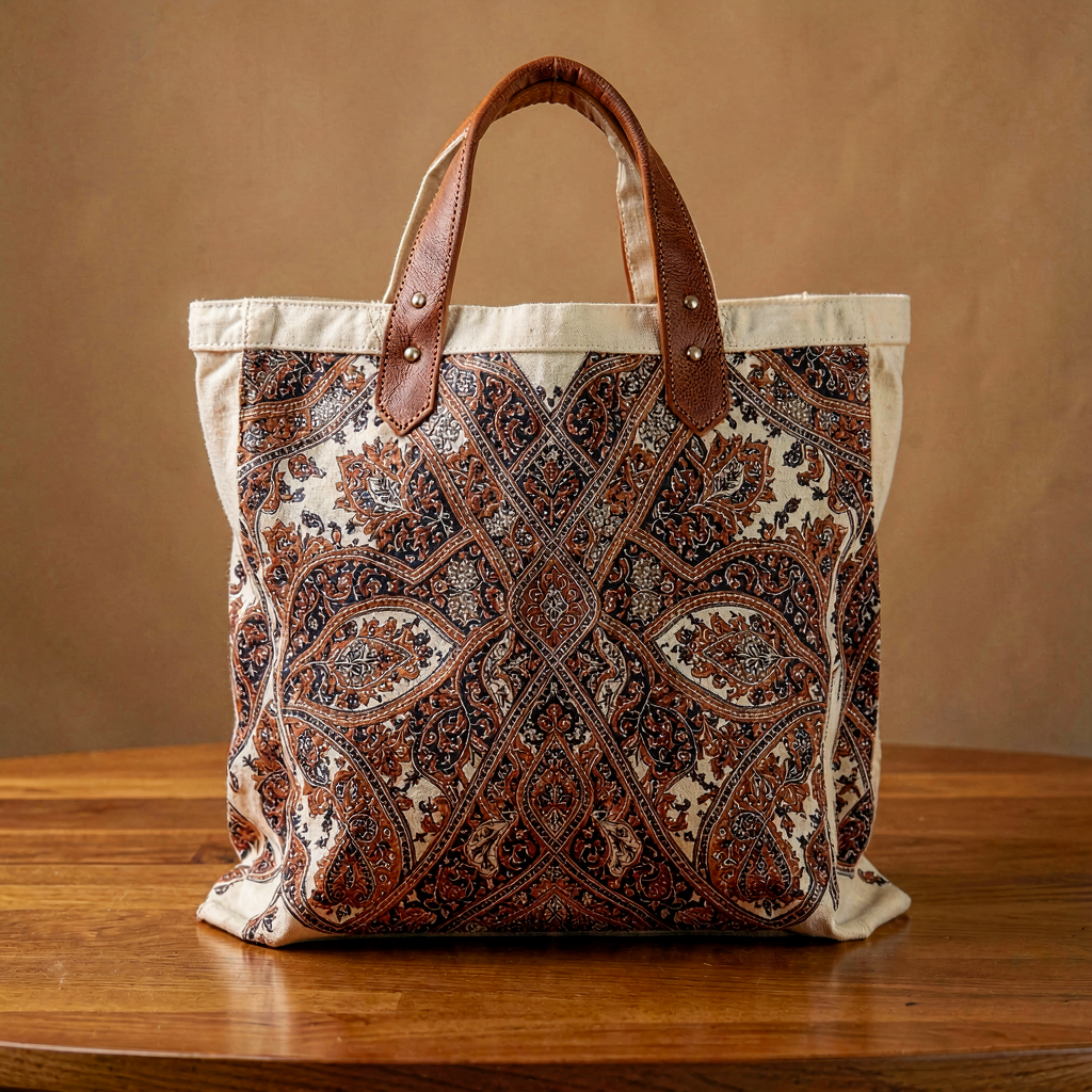 Canvas Tote - Kalamkari