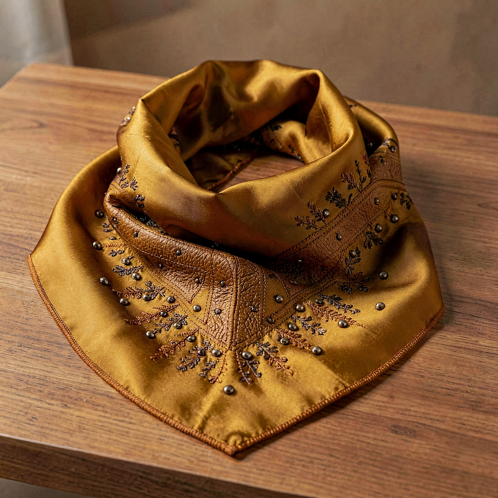 Printed Scarf - Mustard