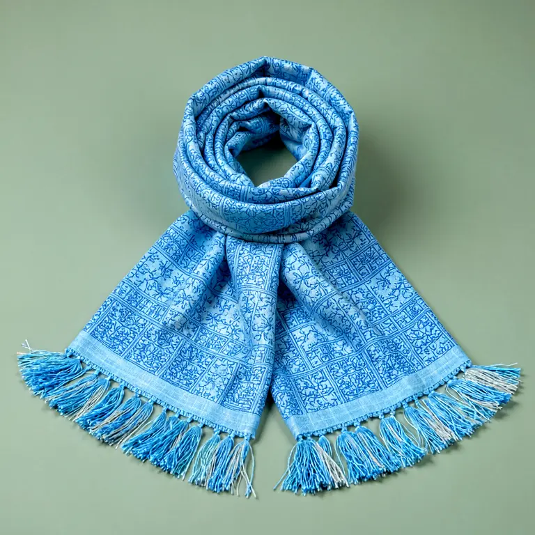 Printed Stole Blue