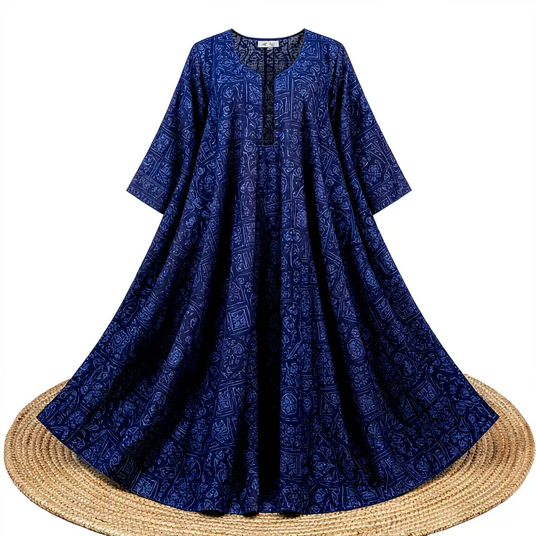 Printed Kaftan Blue