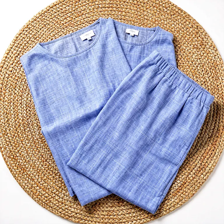 Handloom Kurta Set Blue