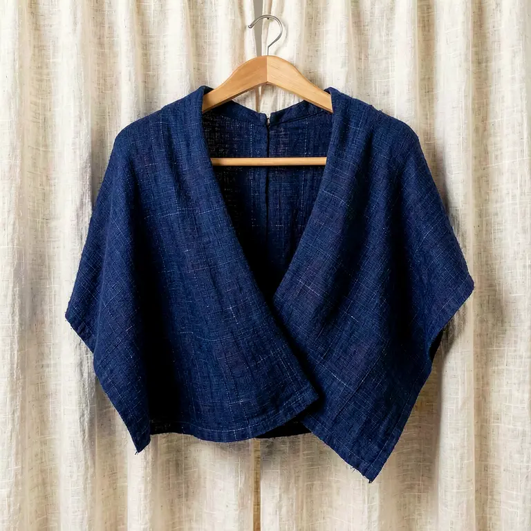 Handloom Shrug Blue
