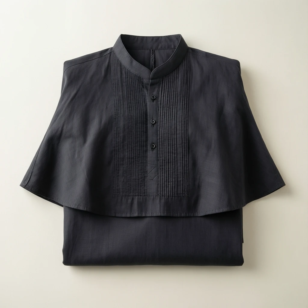 Cotton Cape Kurta Charcoal
