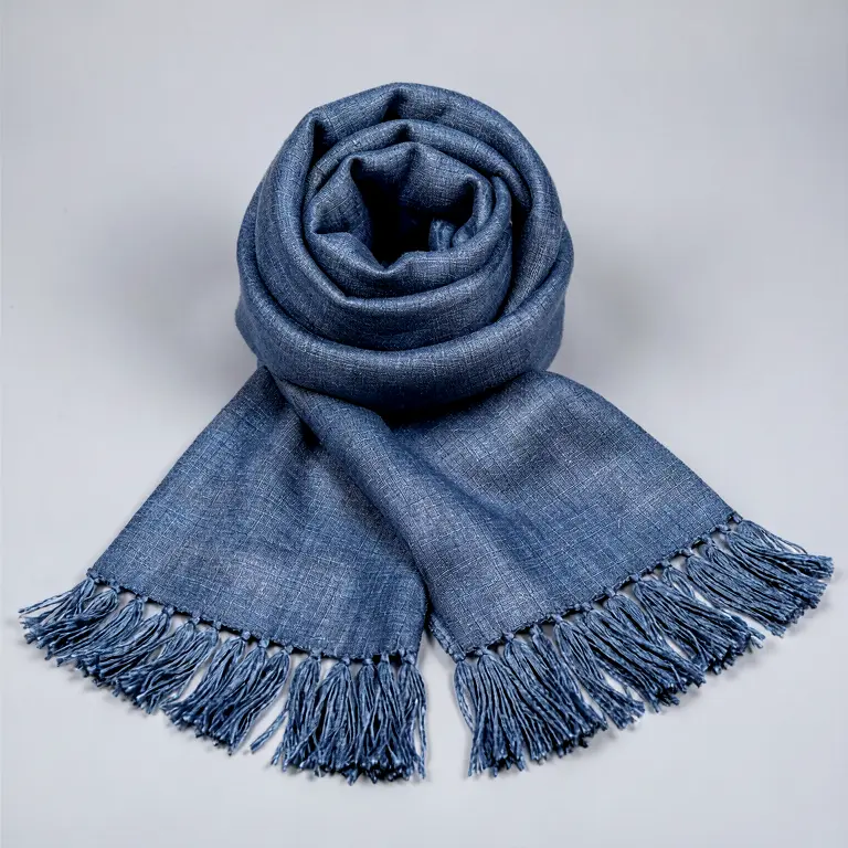 Lightweight Kantha Stole Blue