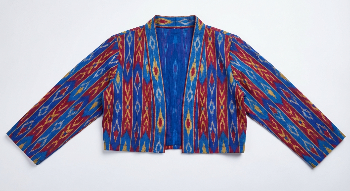 Ikat Print Jacket Shrug