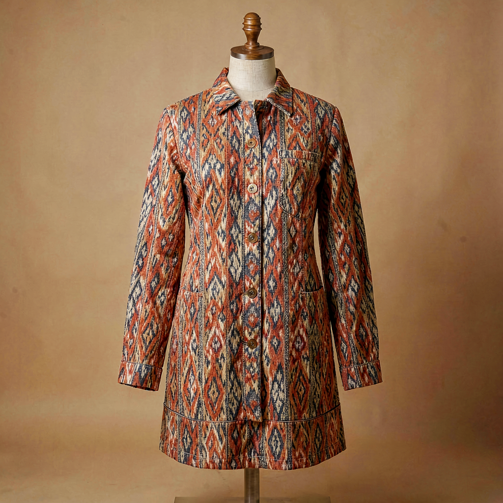 Ikat Overlay Jacket - Image 1