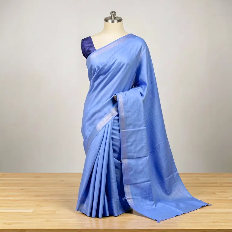 Cotton Cotton Saree Blue
