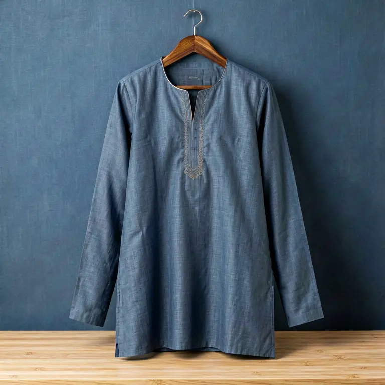 Cotton Anarkali Kurta Blue