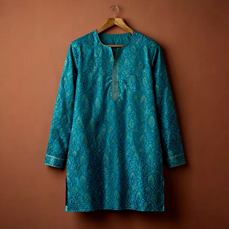 Printed Anarkali Kurta Blue