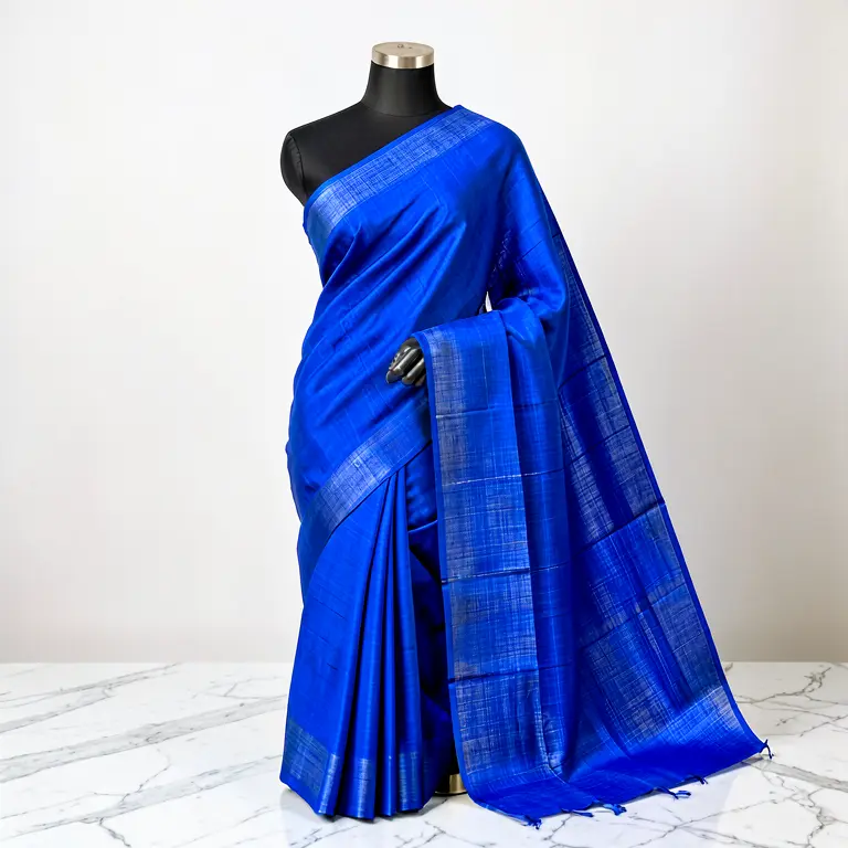 Handloom Cotton Saree Blue