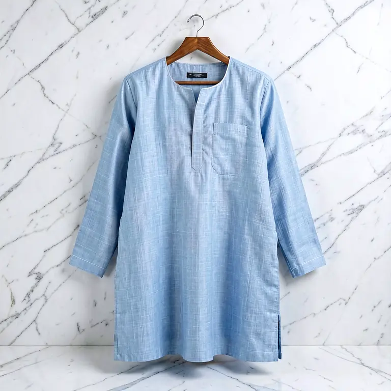 Handloom Anarkali Kurta Blue