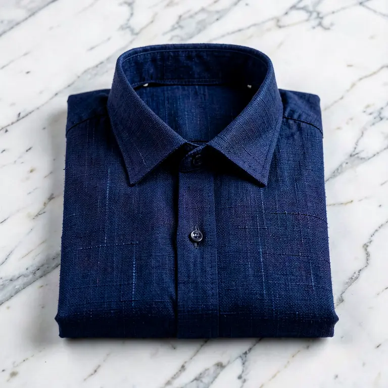 Handloom Cotton Shirt Blue