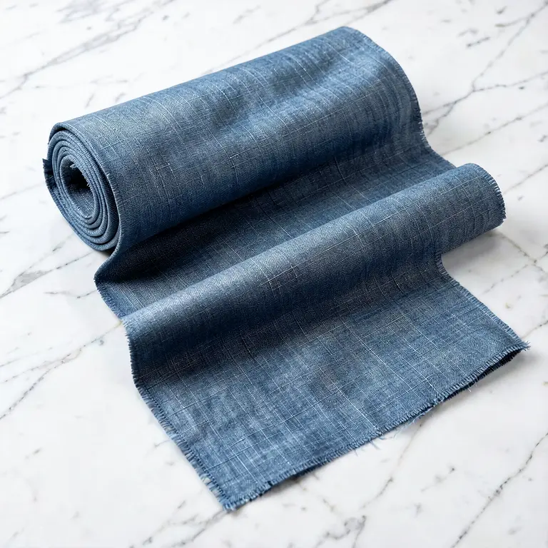 Handloom Printed Fabric Blue
