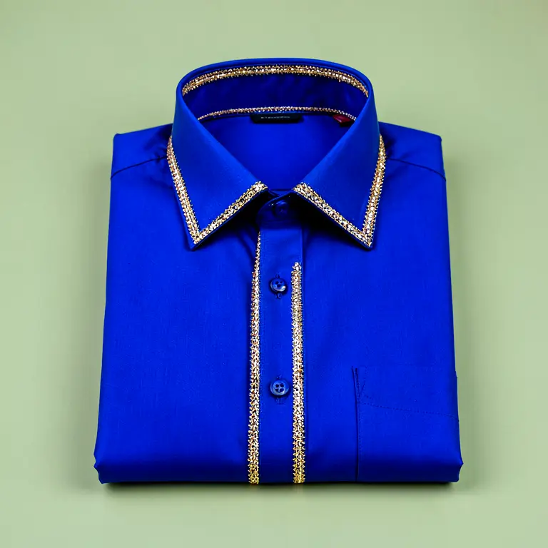 Festive Cotton Shirt Blue